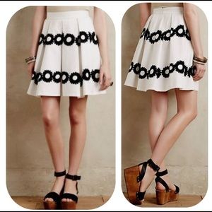 Anthropologie WHIT floral petite skirt